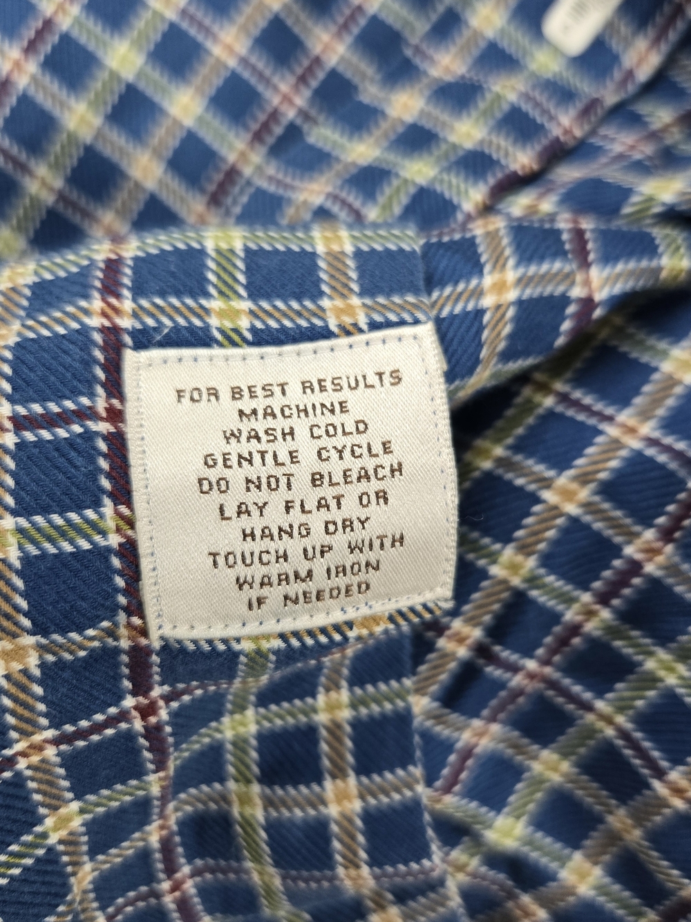 Peter Millar Men's Medium 100% Cotton Plaid Button-Down Shirt Navy Blue - Picture 7 of 9